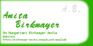 anita birkmayer business card